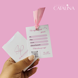 Gift Card cuadrada + cinta (10 un)