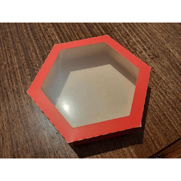 Caja Hexagonal Roja (12)