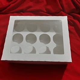Caja 12 mini cupcakes o shots con visor - 100 unid