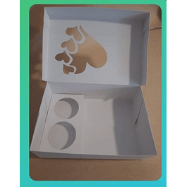 Caja 2 cupcakes y espacio (10 unid)