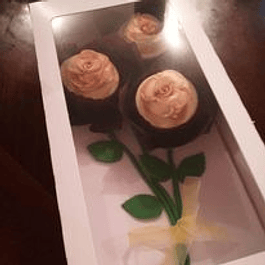 Caja para flores cupcakes (10 unid)