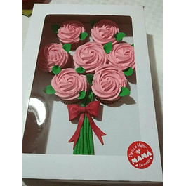 Caja ramo 7 cupcakes (100 unid)