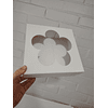 caja 20x20x5 cm visor flor