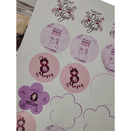 stickers 4 o 5 cm aprox