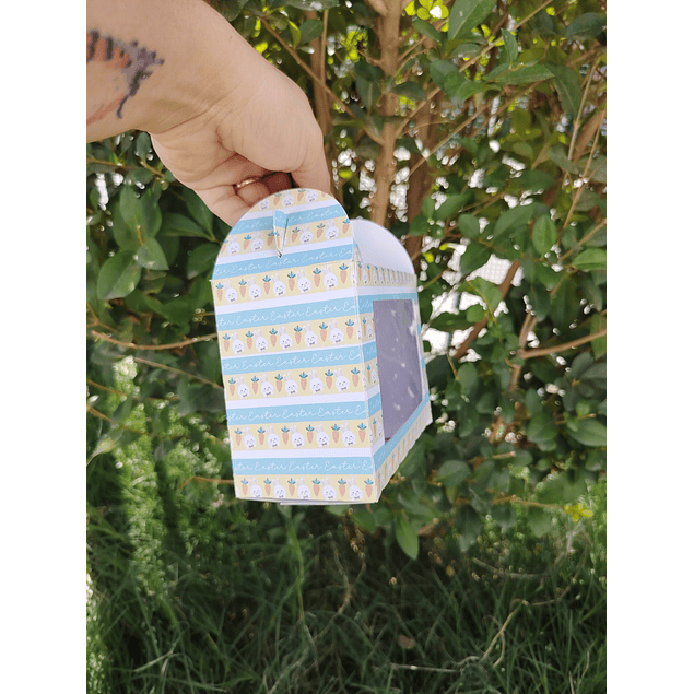 cajas lonchera pascua con visor