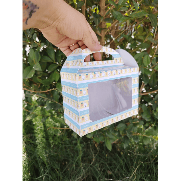 cajas lonchera pascua con visor