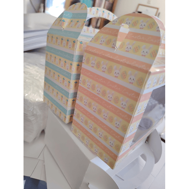 cajas lonchera pascua con visor