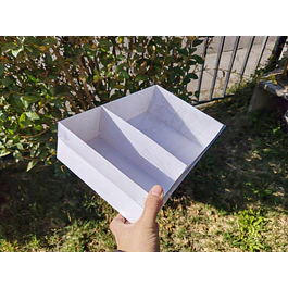 caja 20x30x8 con separador tapa mica