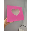 caja 20x20x5 tipo libro rosa