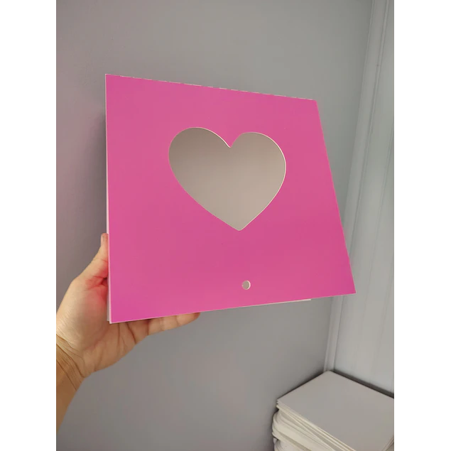 caja 20x20x5 tipo libro rosa