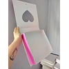 caja 20x20x5 tipo libro rosa