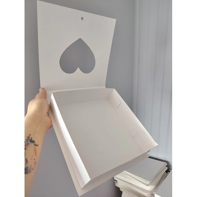 Caja 20x20x5 blanca 