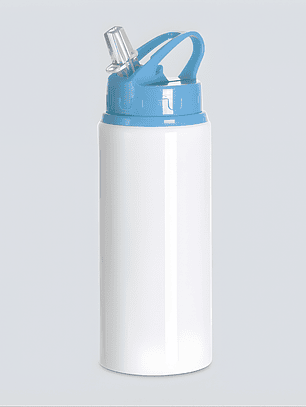 Botella de Aluminio Personalizable con Tapa Bombilla de 600 ml