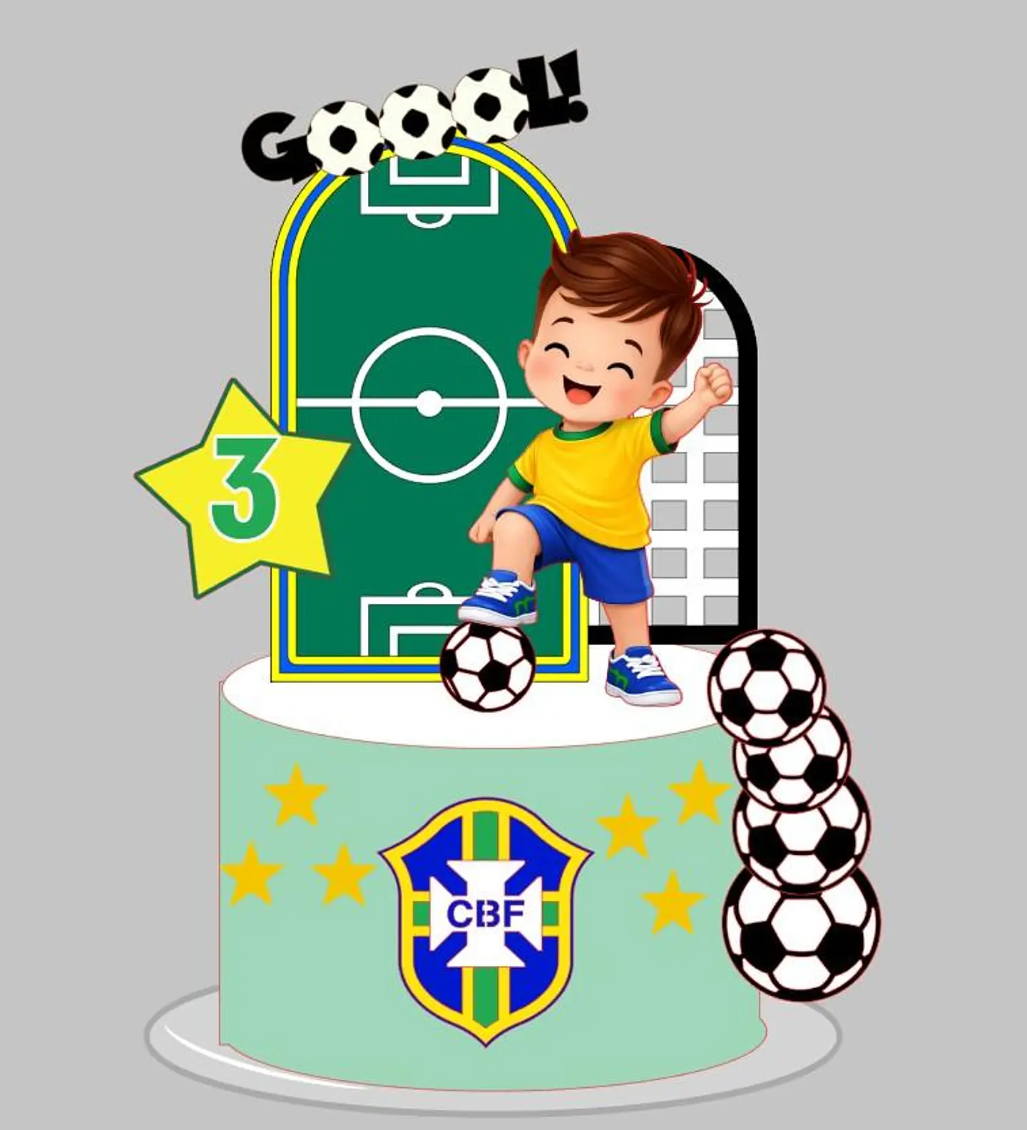 Topo de bolo copa do Brasil menino 1