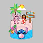 Topo de bolo lilo stitch chiclete