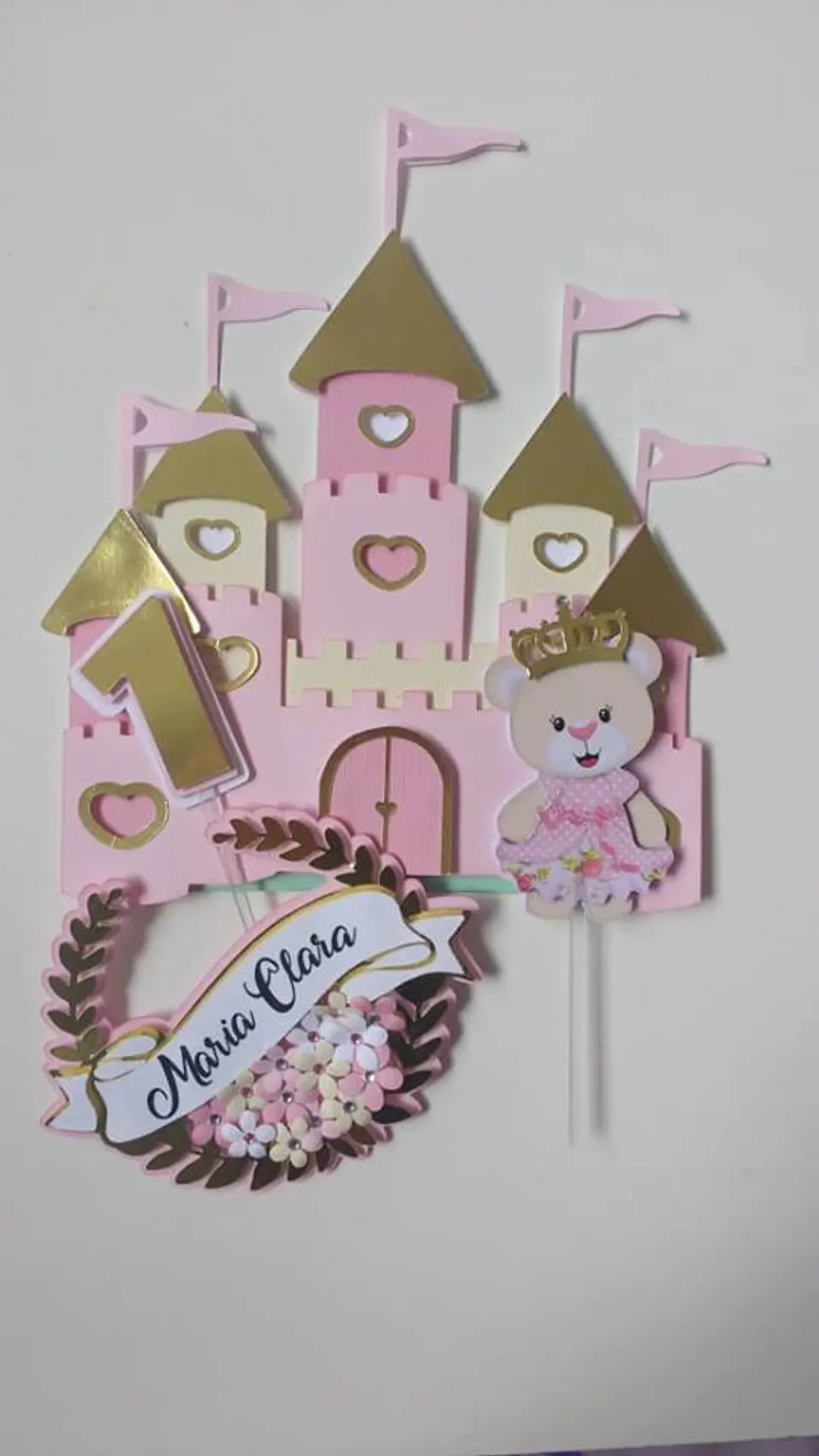 Arquivo de corte topo de bolo ursinha princesa 1