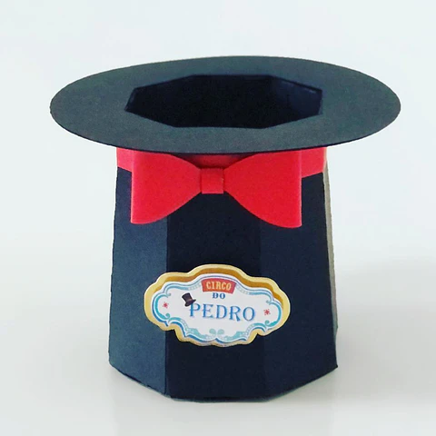 Arquivo de corte caixa cartola circo