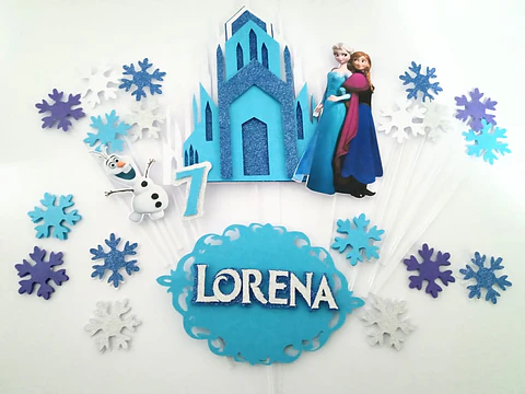 Arquivo de corte topo de bolo frozen castelo
