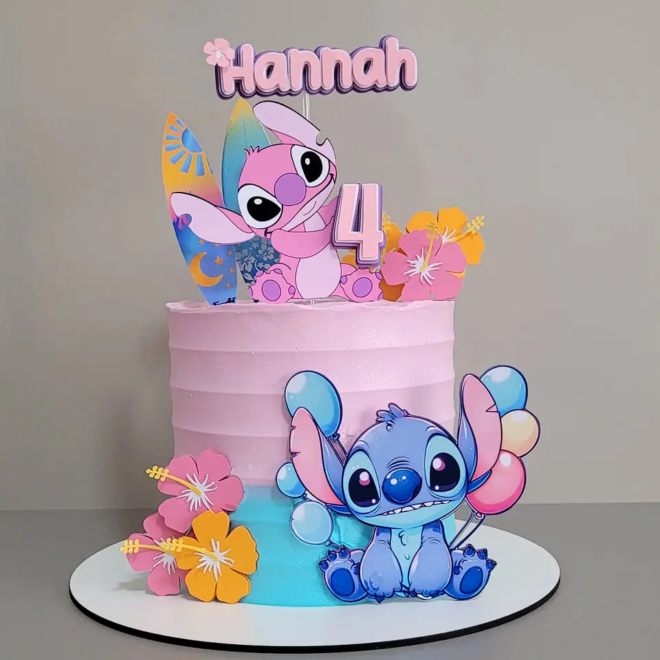 Arquivo de Corte Topo de bolo Stitch aniversário 1