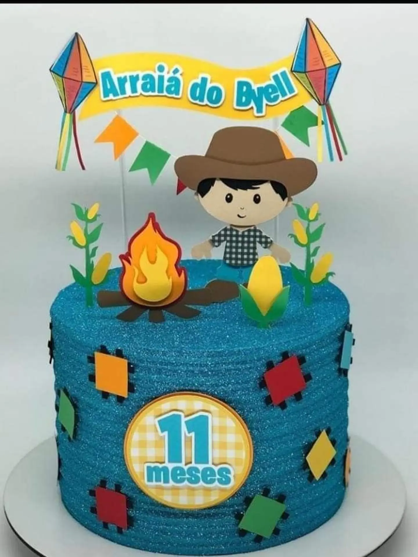 Topo de bolo arraia menino 1