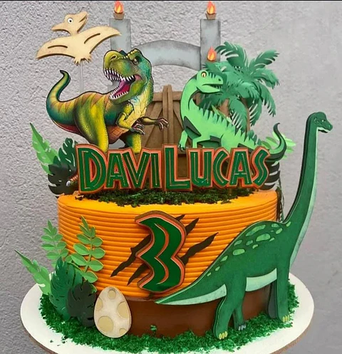 Arquivo de corte topo de bolo jurassic park