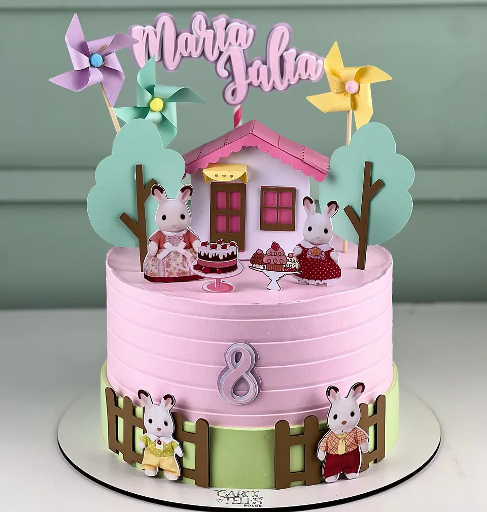 Topo de Bolo Sylvanian Families Casinha 1