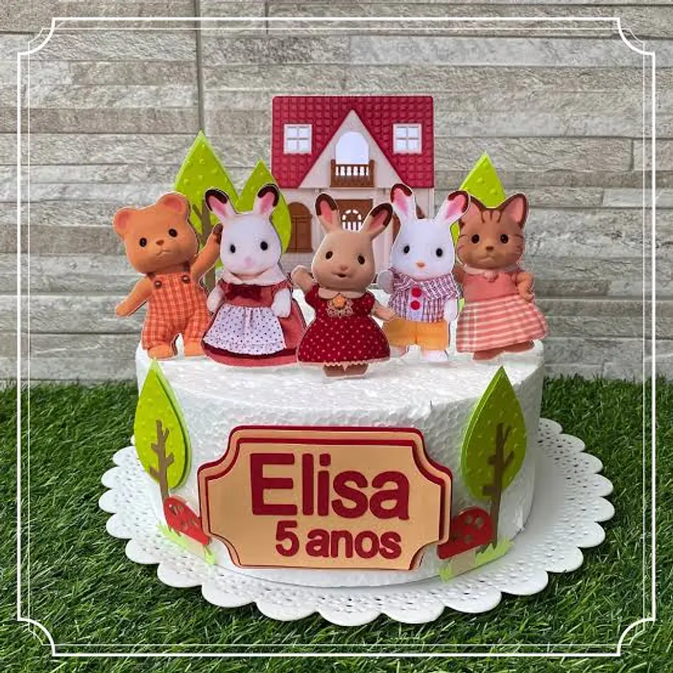 Topo de Bolo Sylvanian Families  1