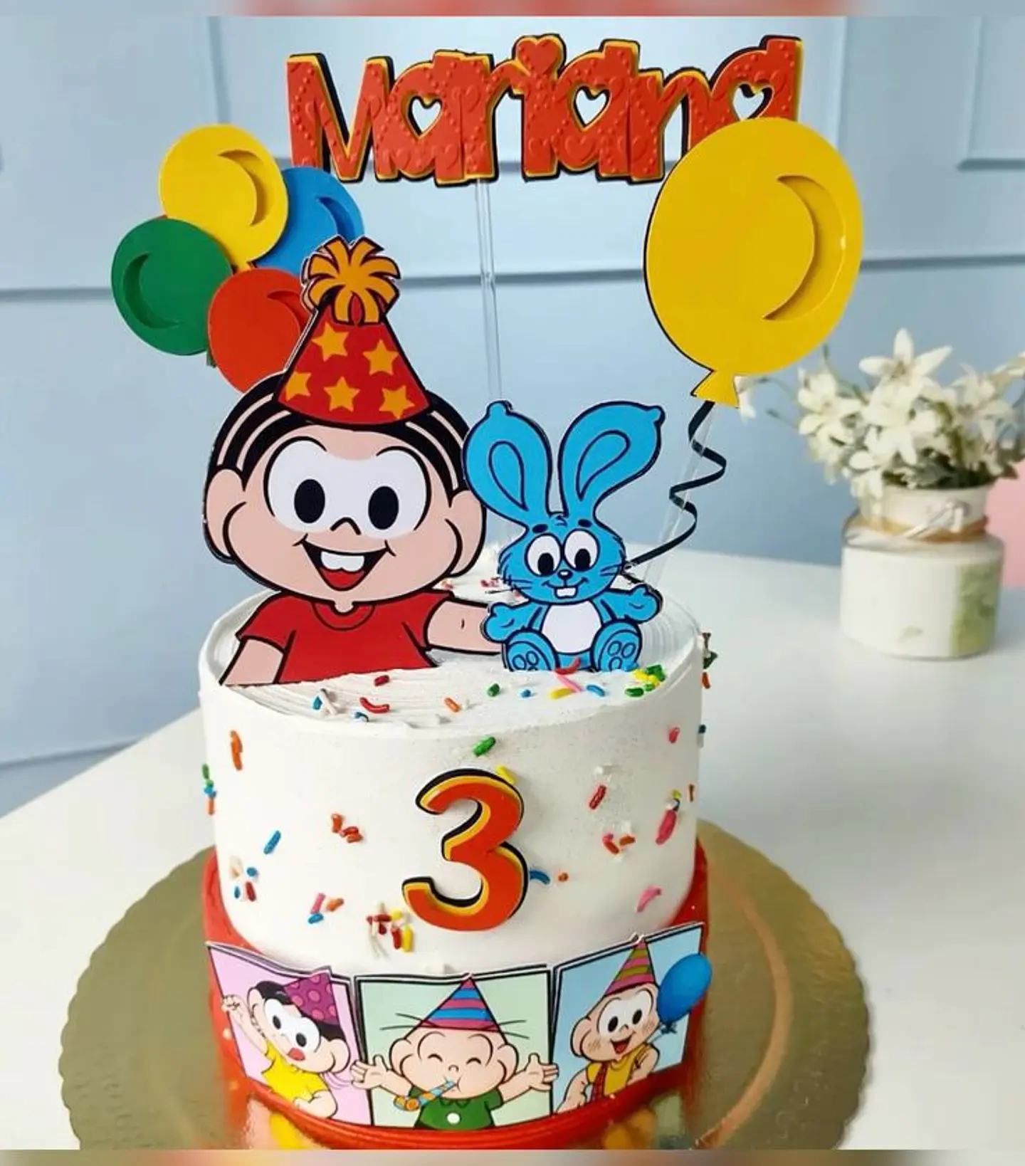 Topo de Bolo Mêsversário da Turma da Mônica, Magali 1