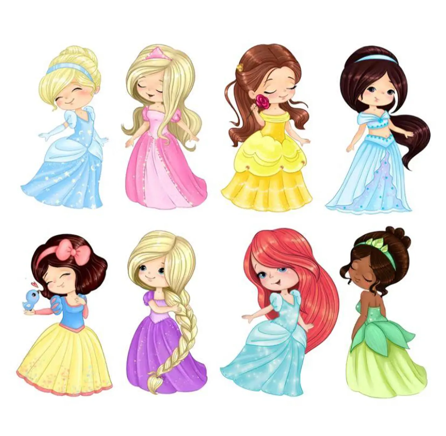 Arquivo digital Princesas Disney cute 1