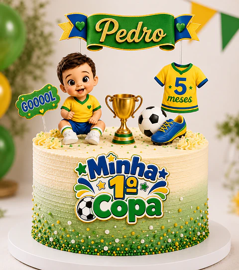 Arquivo de corte topo de bolo copa menino