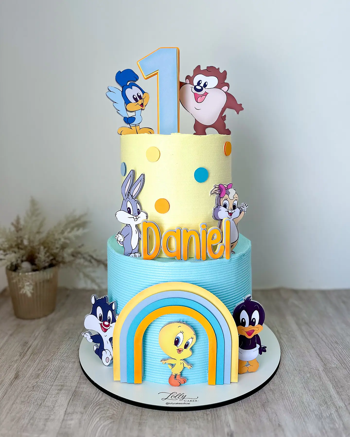 Arquivo de corte Topo de Bolo Baby Looney Tunes Arco iris 1
