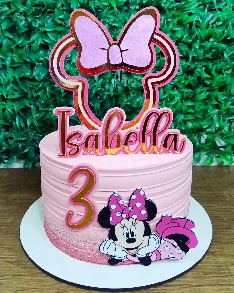Arquivo de corte topo de bolo minnie arco 1