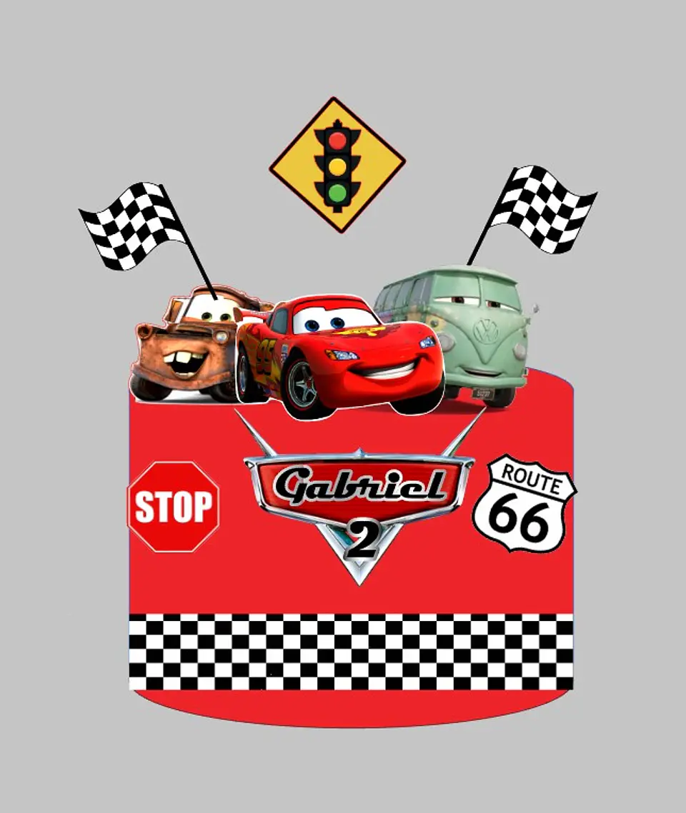 Arquivo de Corte topo de bolo carros 1