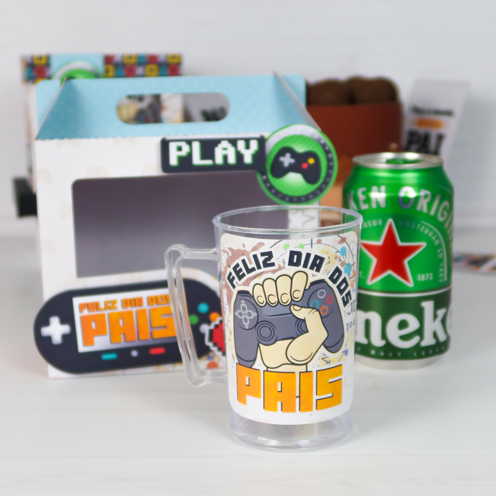 Arquivo de Corte Caixa Caneca e Cerveja Dia dos Pais - Studio e PDF 1