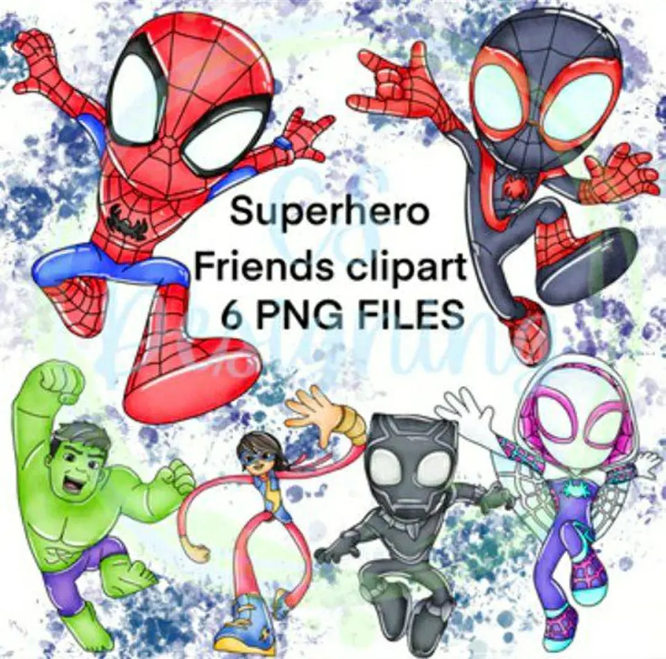Kit digital super herois aquarela 1