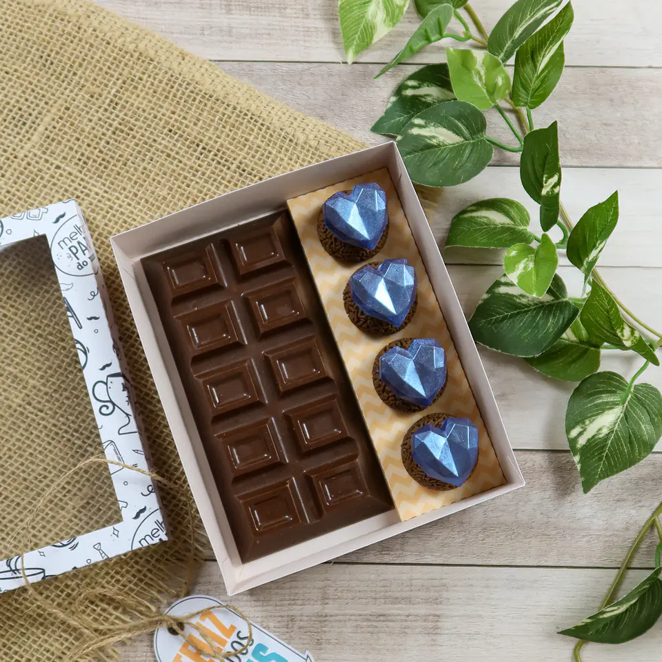 Molde de caixa para doces e barra de chocolate dia dos pais 1