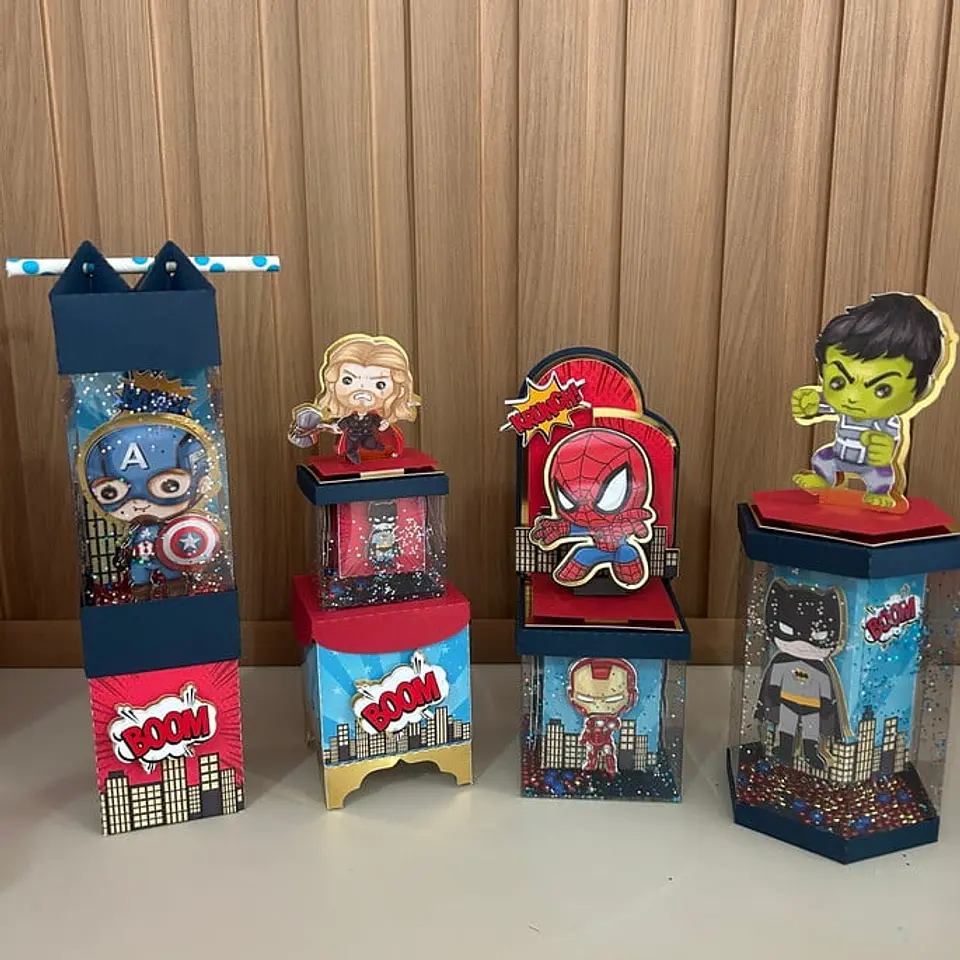 Kit caixas super herois  1