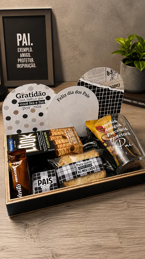 Arquivo de corte caixa cenário dia dos pais