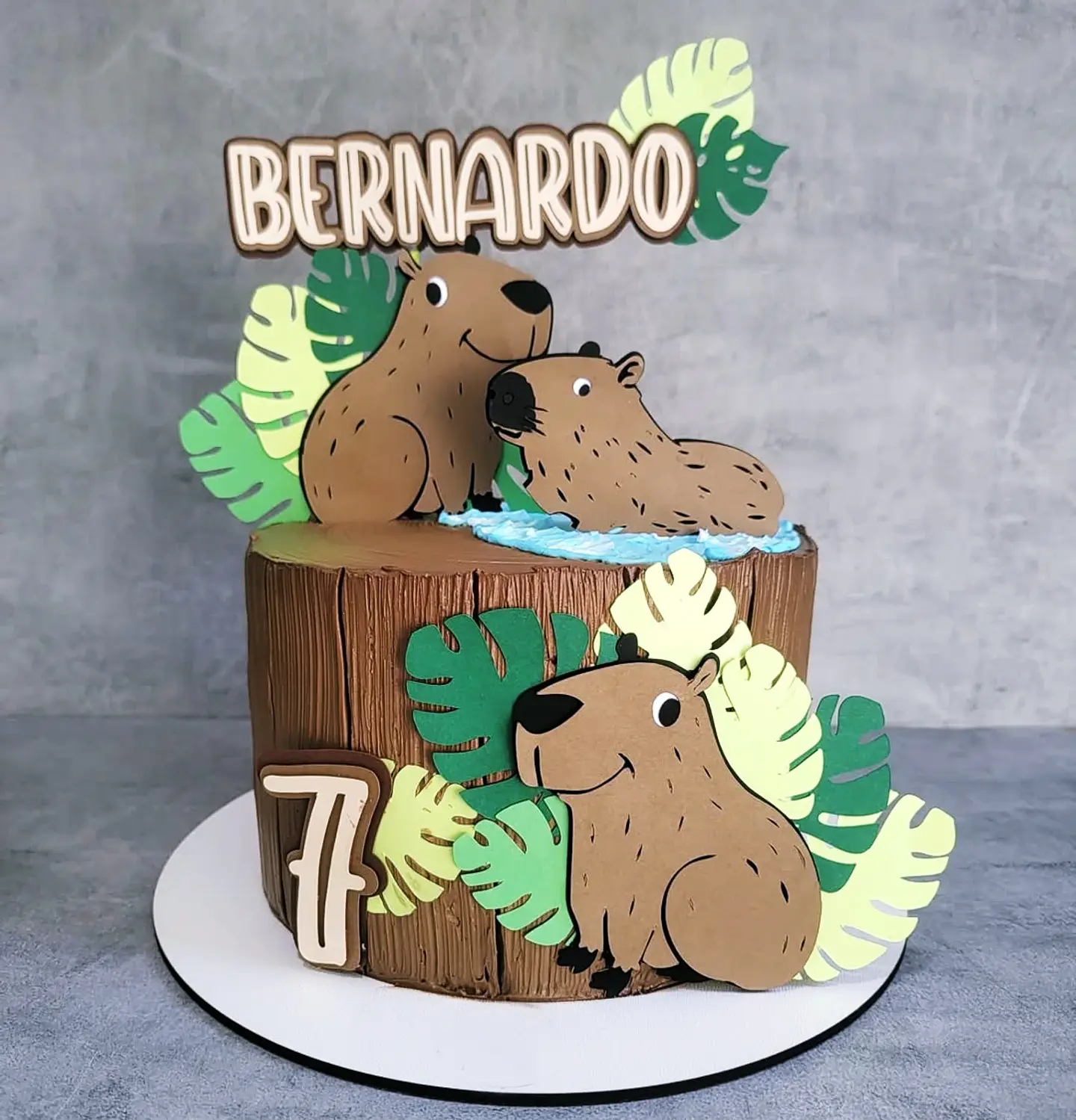 Topo de bolo capivara camadas 1