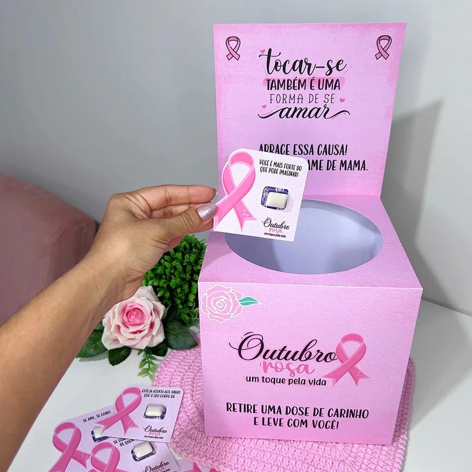 Caixa para mensagem outubro rosa 1