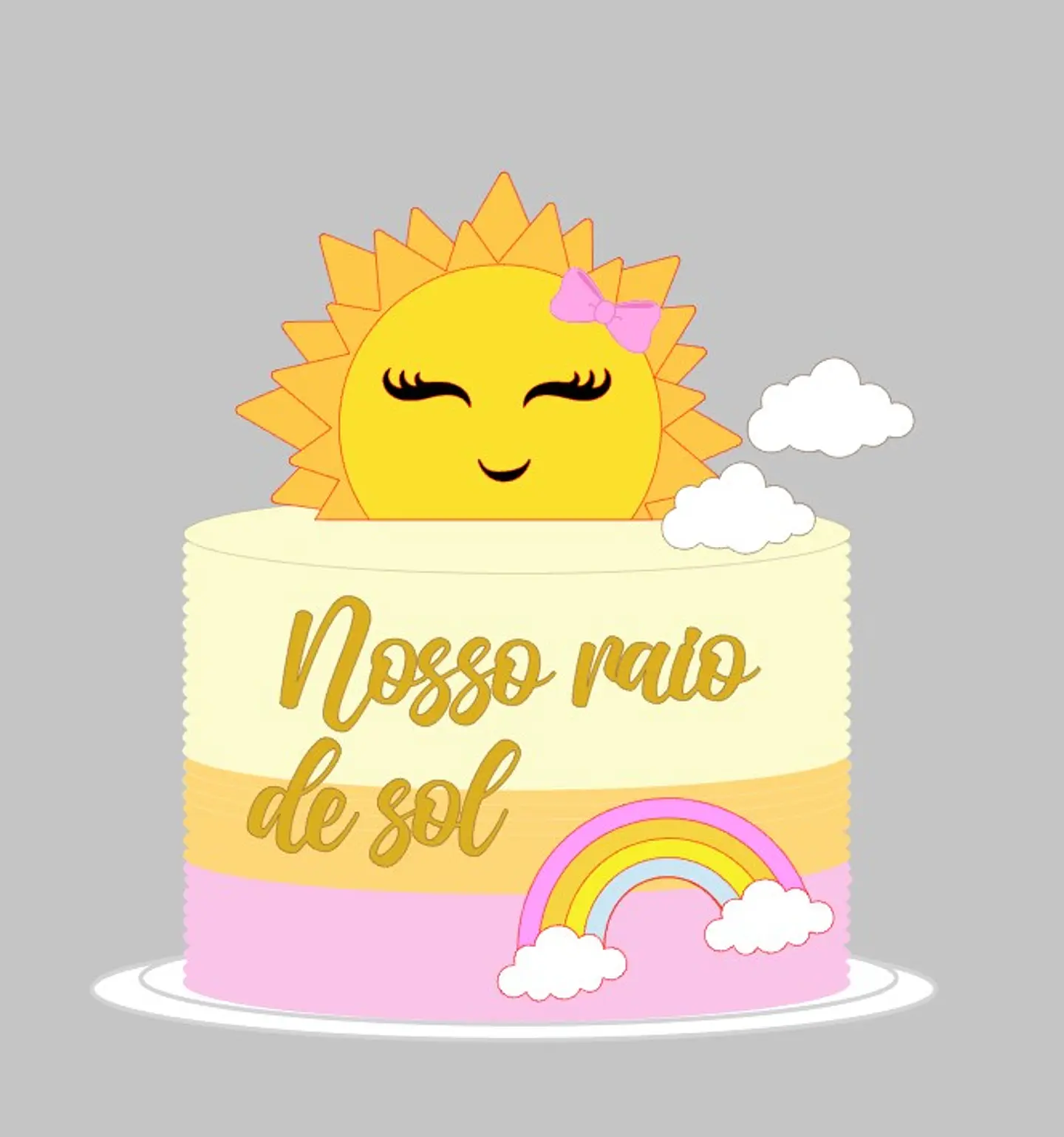 Arquivo de corte topo de bolo solzinho  1
