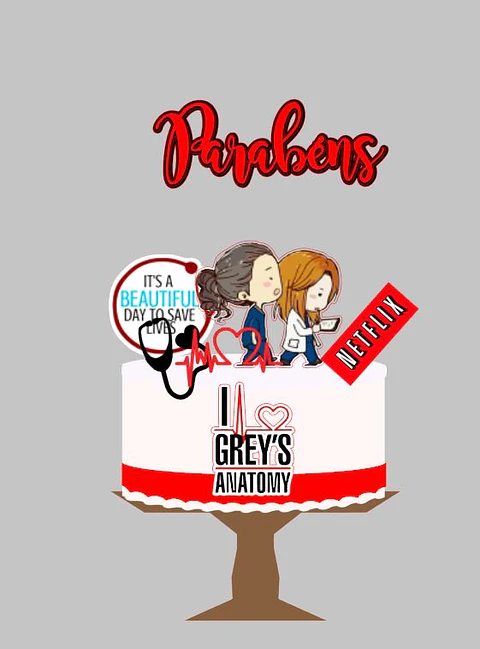 topo de bolo greys anatomy 