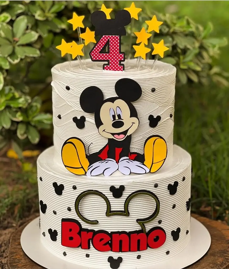 Arquivo de corte topo de bolo mickey em camadas 1