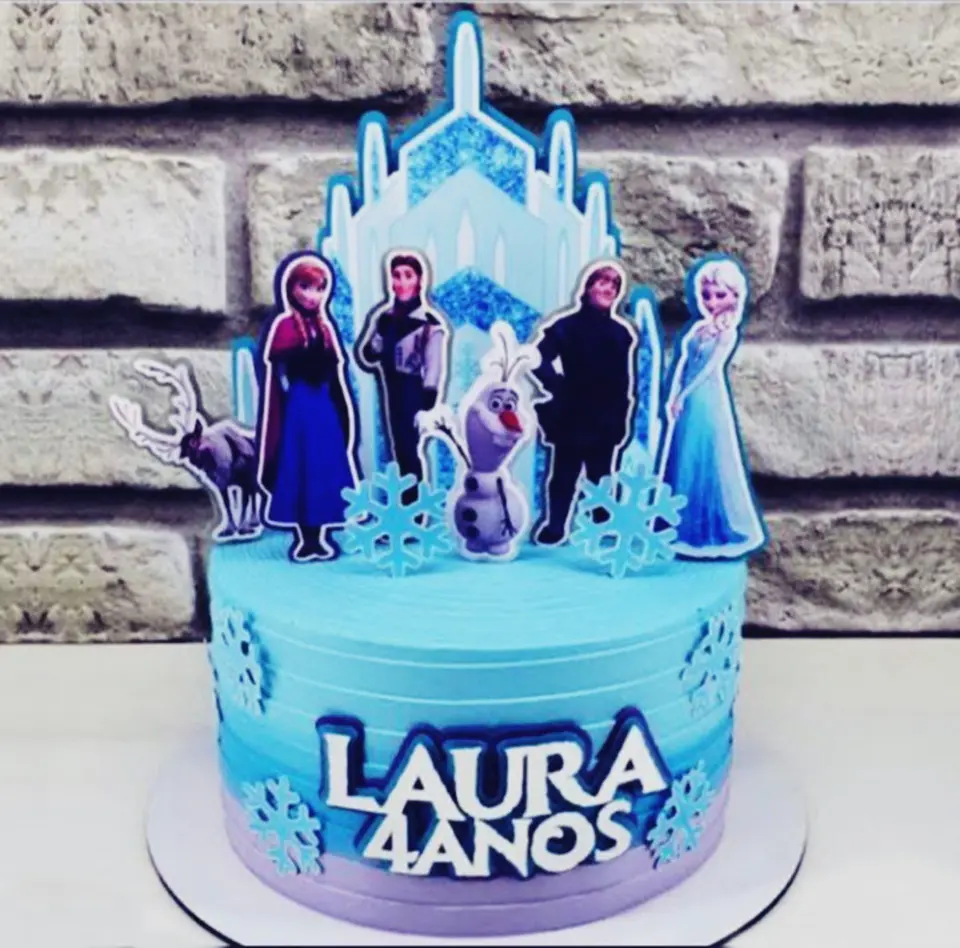 Topo de bolo castelo frozen 1