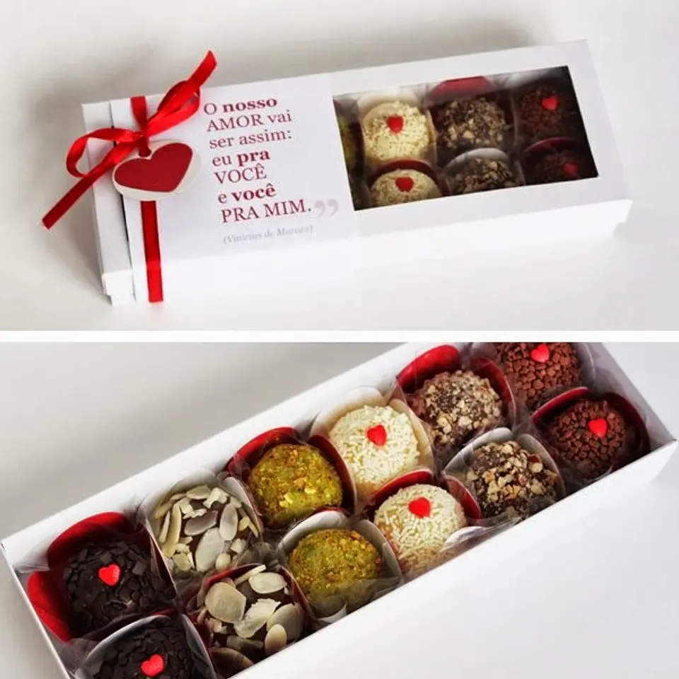 Caixa para 12 doces dia dos namorados 1