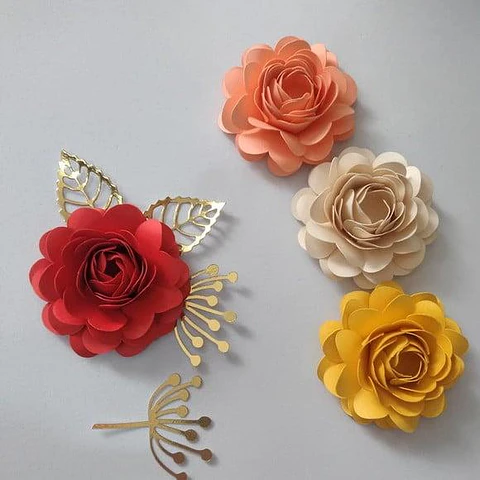 Arquivo de corte flores e folhas