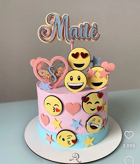 Arquivo de corte topo de bolo emojis