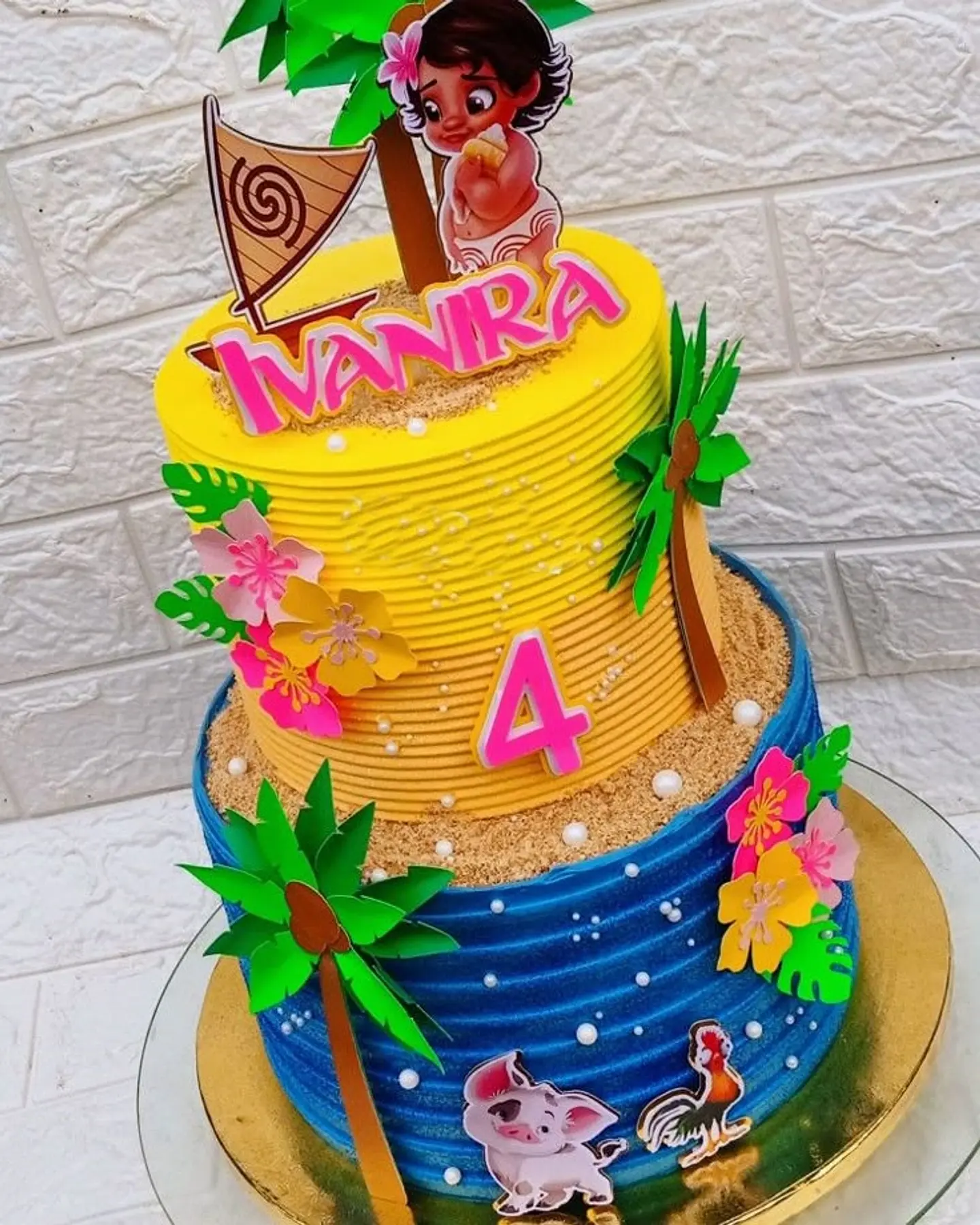 Arquivo de Corte Topo de Bolo Moana Baby 1