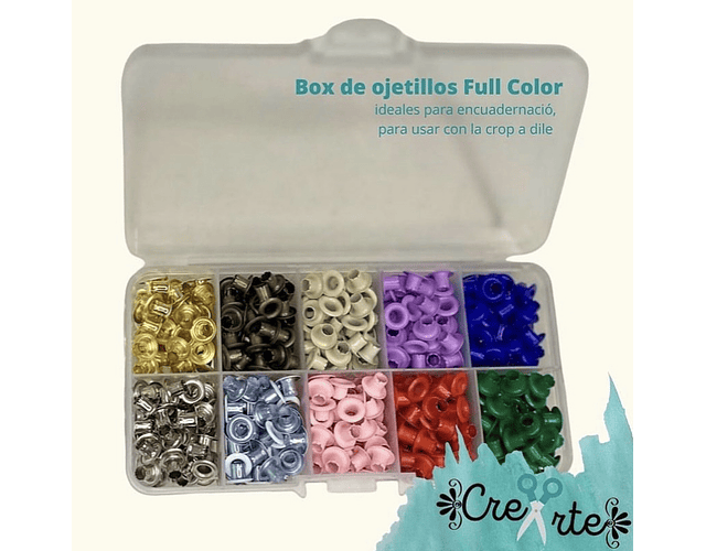 caja de ojetillos full color