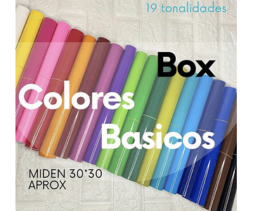 Box de vinilos colores básicos adhesivo